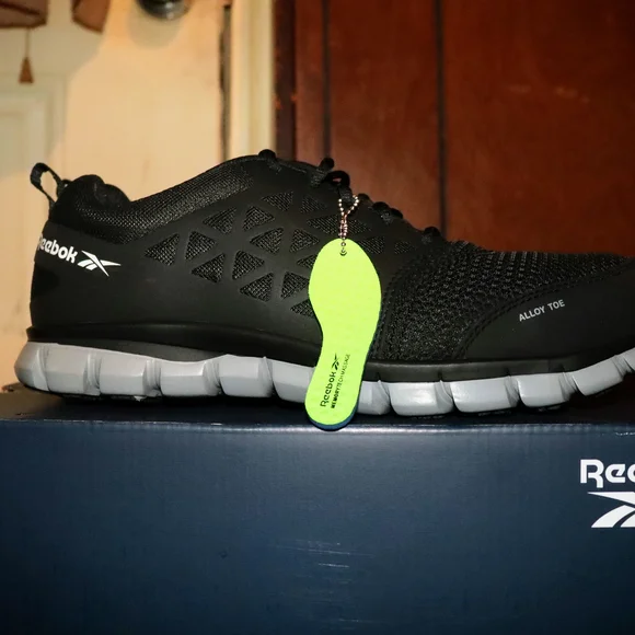 Reebok Sublite Cushion Athletic Work Shoes Size 11 Mens - Black And Gray - Picture 4 of 12